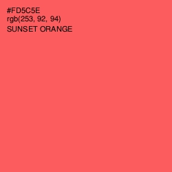 #FD5C5E - Sunset Orange Color Image